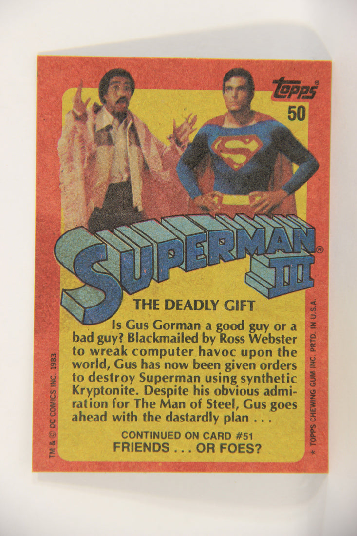 Superman 3 Topps 1983 Trading Card #50 The Deadly Gift ENG L019115