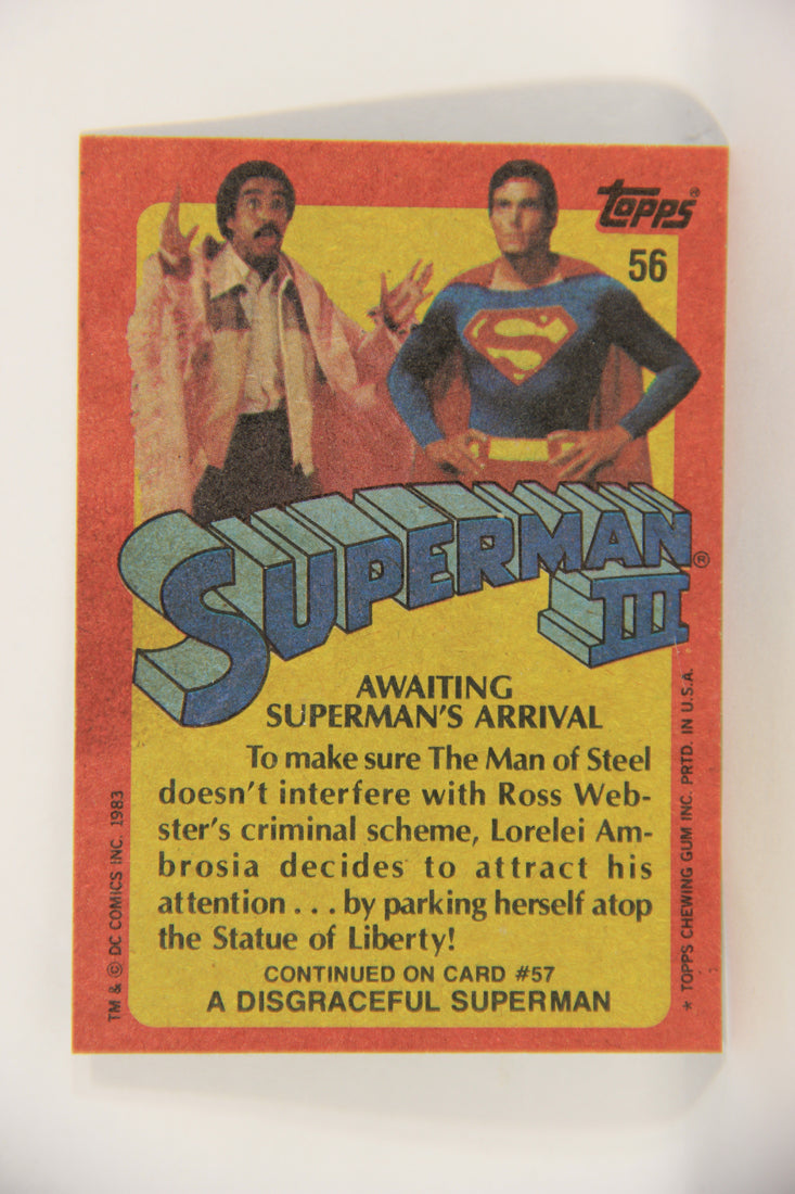 Superman 3 Topps 1983 Trading Card #56 Awaiting Superman's Arrival ENG L019121