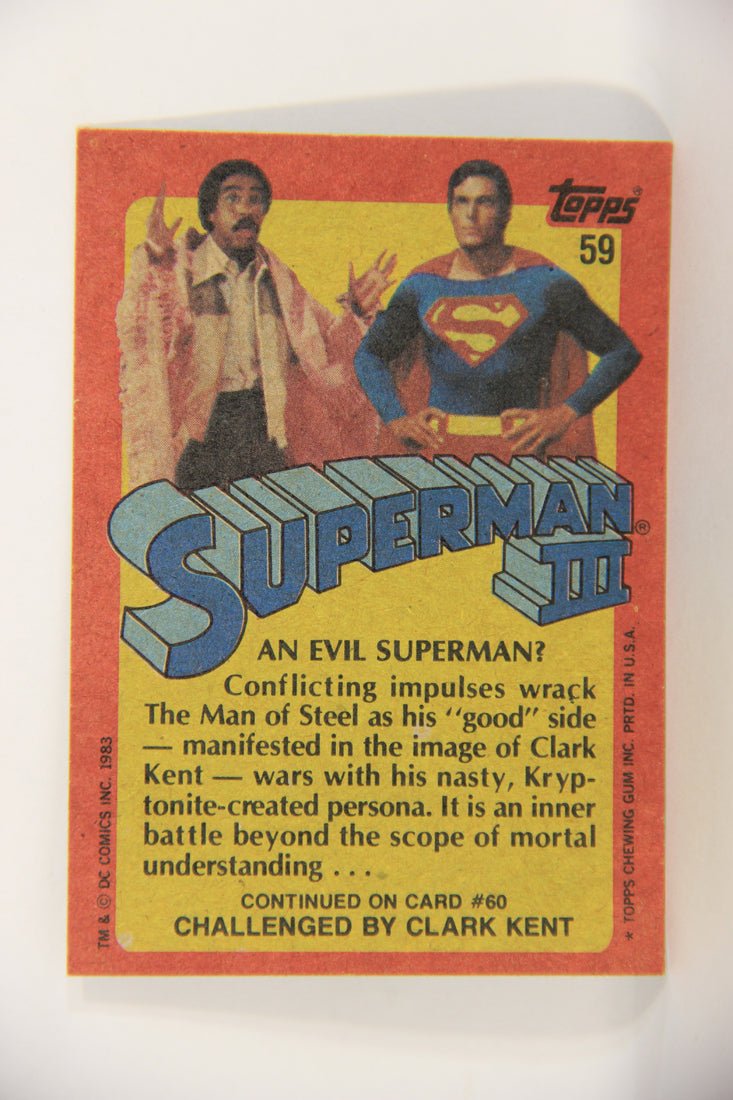 Superman 3 Topps 1983 Trading Card #59 An Evil Superman ENG L019124