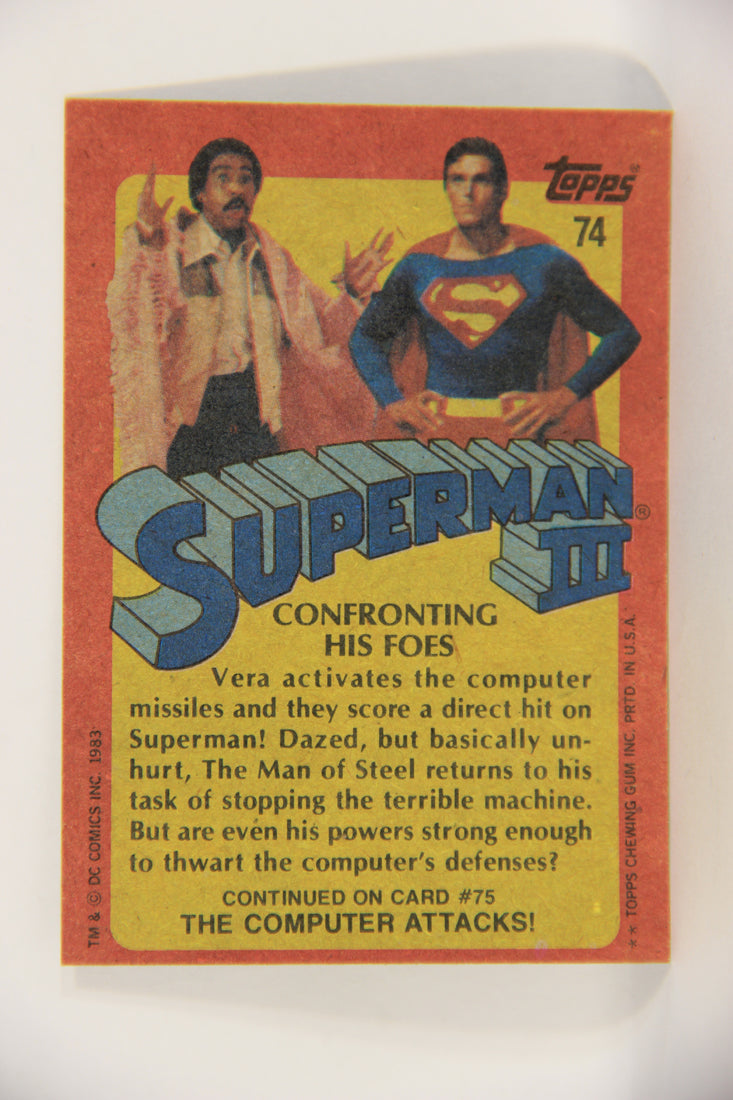 Superman 3 Topps 1983 Trading Card #74 Confronting His Foes ENG L019139