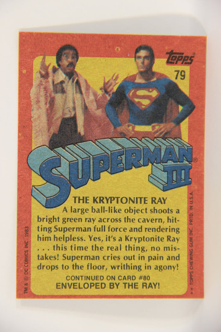 Superman 3 Topps 1983 Trading Card #79 The Kryptonite Ray ENG L019144
