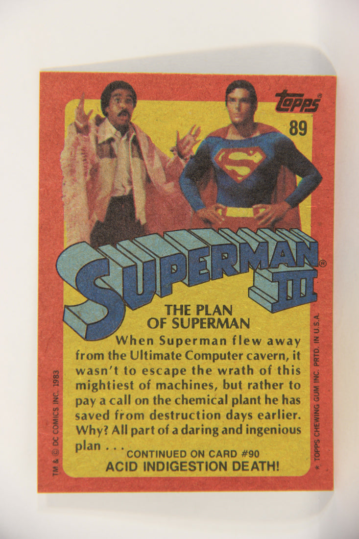 Superman 3 Topps 1983 Trading Card #89 The Plan Of Superman ENG L019154