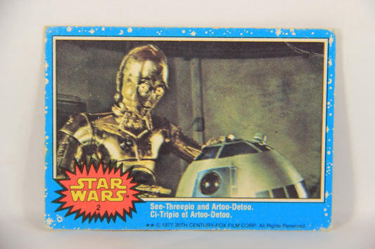 Star Wars 1977 Trading Card #2 See-Threepio And Artoo-Detoo FR-ENG OPC L019185
