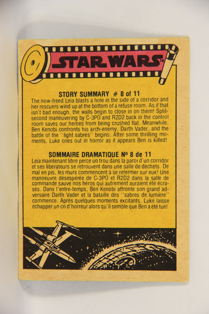 Star Wars 1977 Trading Card #10 Princess Leia - Captured FR-ENG O-Pee-Chee L019192
