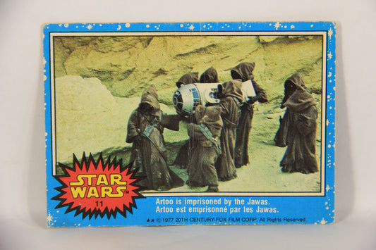Star Wars 1977 Trading Card #11 Artoo Is Imprisoned By The Jawas FR-ENG OPC L019193