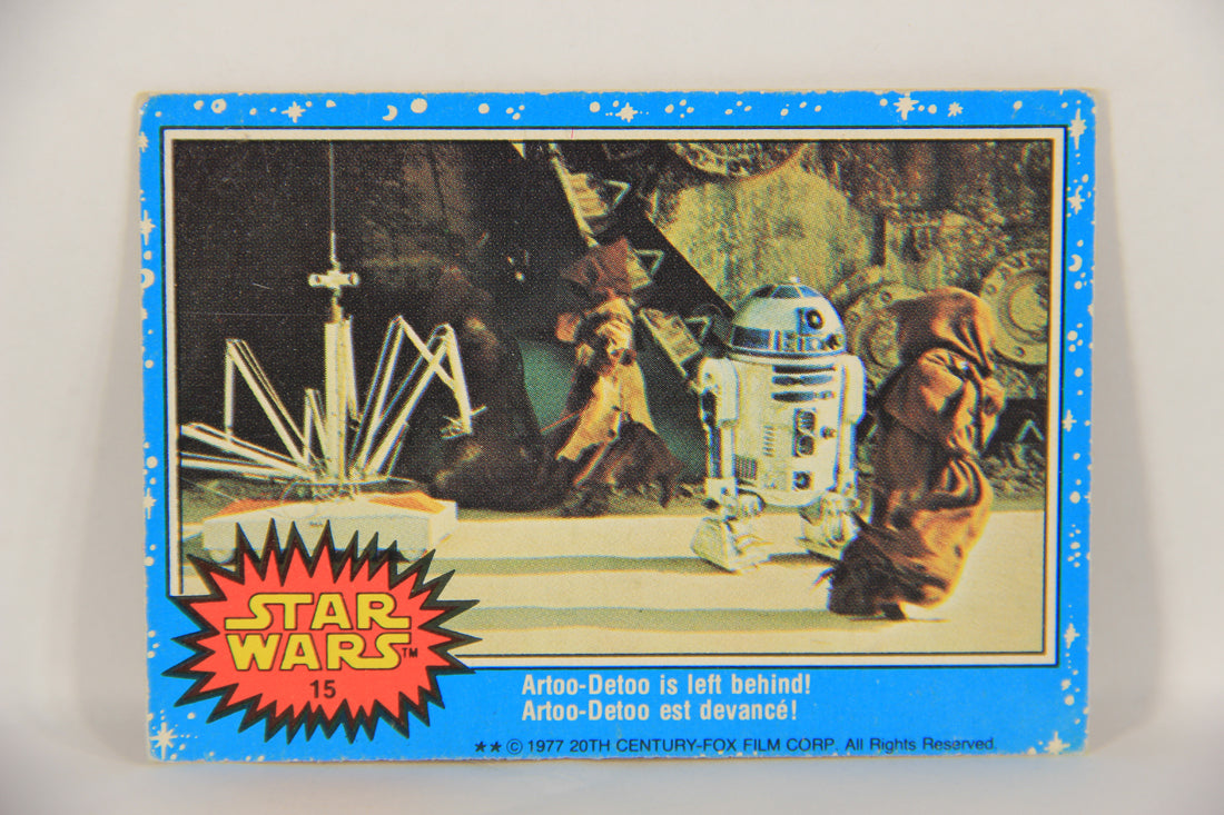 Star Wars 1977 Trading Card #15 Artoo-Detoo Is Left Behind FR-ENG OPC L019196
