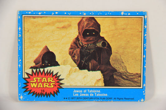 Star Wars 1977 Trading Card #16 Jawas Of Tatooine FR-ENG O-Pee-Chee L019197