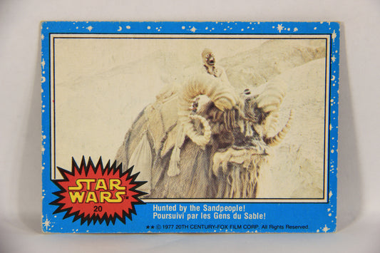 Star Wars 1977 Trading Card #20 Hunted By The Sandpeople FR-ENG O-Pee-Chee L019201