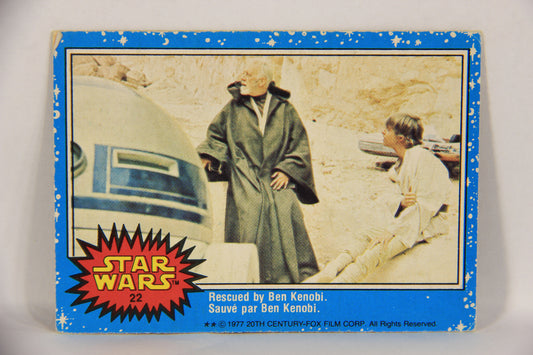 Star Wars 1977 Trading Card #22 Rescued By Ben Kenobi FR-ENG O-Pee-Chee L019202