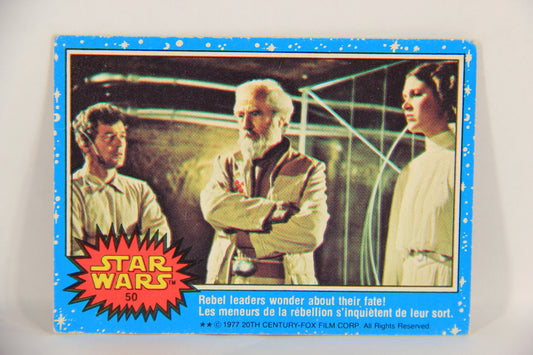 Star Wars 1977 Card #50 Rebel Leaders Wonder About Their Fate FR-ENG OPC L019224