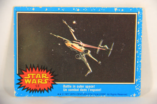 Star Wars 1977 Trading Card #53 Battle In Outer Space FR-ENG O-Pee-Chee L019226