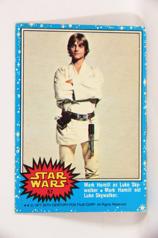 Star Wars 1977 Trading Card #57 Mark Hamill As Luke Skywalker FR-ENG OPC L019229