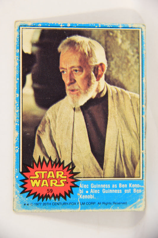 Star Wars 1977 Card #59 Alec Guinness As Ben Kenobi FR-ENG O-Pee-Chee L019231