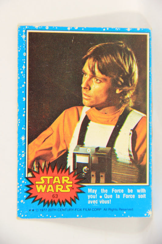 Star Wars 1977 Trading Card #63 May The Force Be With You FR-ENG OPC L019233