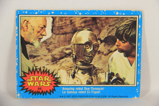 Star Wars 1977 Trading Card #66 Amazing Robot See-Threepio FR-ENG OPC L019236
