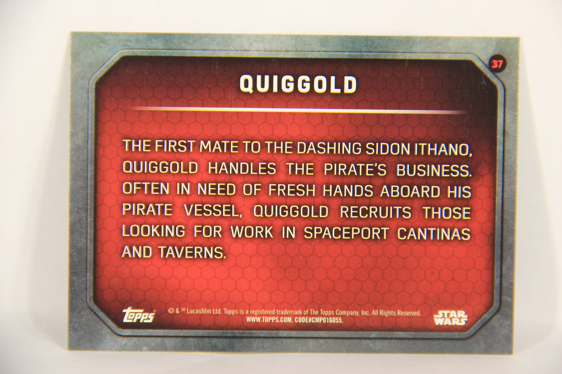 Star Wars The Force Awakens 2015 Trading Card #37 Quiggold ENG Topps L019283