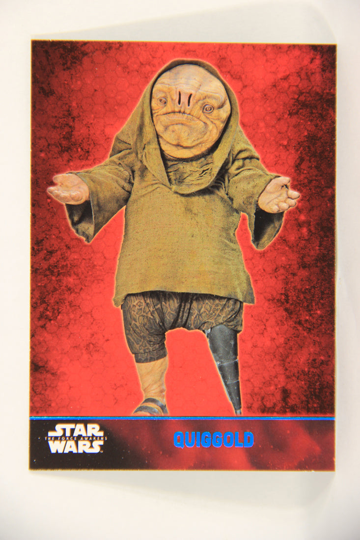 Star Wars The Force Awakens 2015 Trading Card #37 Quiggold ENG Blue Parallel L019284