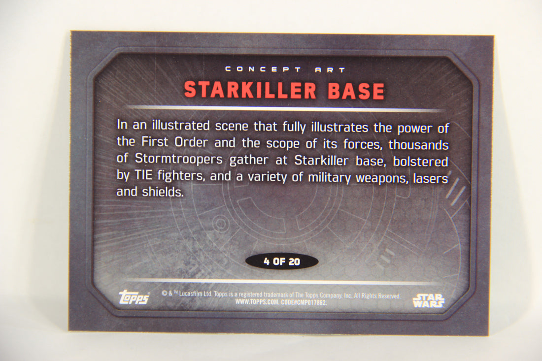 Star Wars The Force Awakens 2015 Card #4 Of 20 Starkiller Base ENG Concept Art L019300