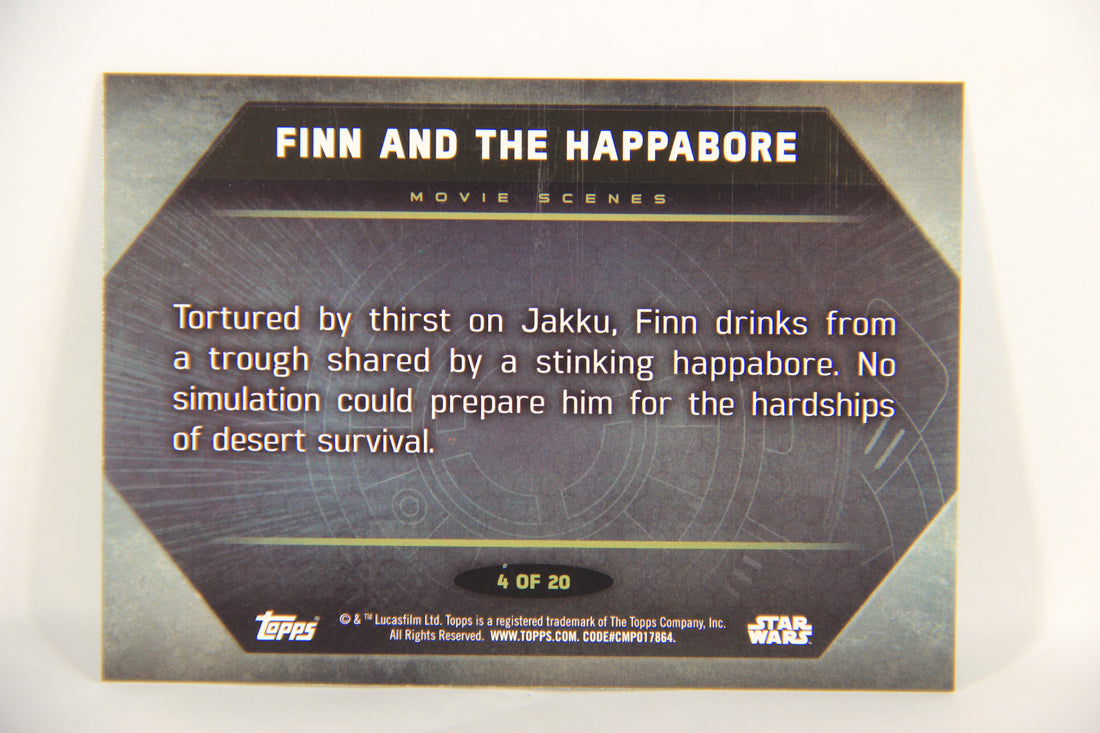 Star Wars The Force Awakens 2015 Card #4 Of 20 Finn And The Happabore ENG L019307