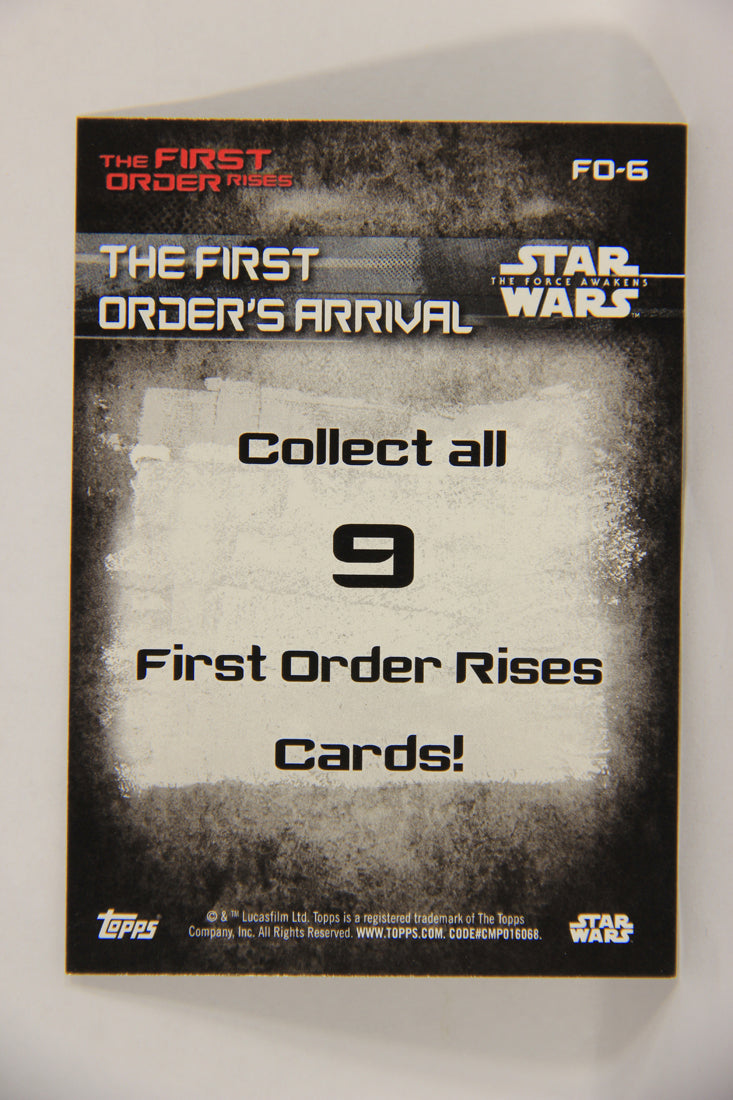 Star Wars The Force Awakens 2015 Card #FO-6 The First Order's Arrival ENG L019313