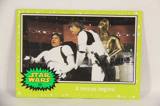 SW The Force Awakens Journey 2015 Card #32 A Rescue Begins ENG Green L019333