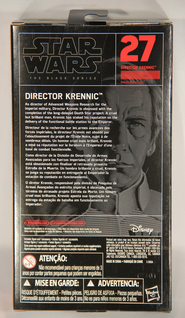 Star Wars Director Krennic Black Series 6 Inch Rogue One #27 Action Figure L019419