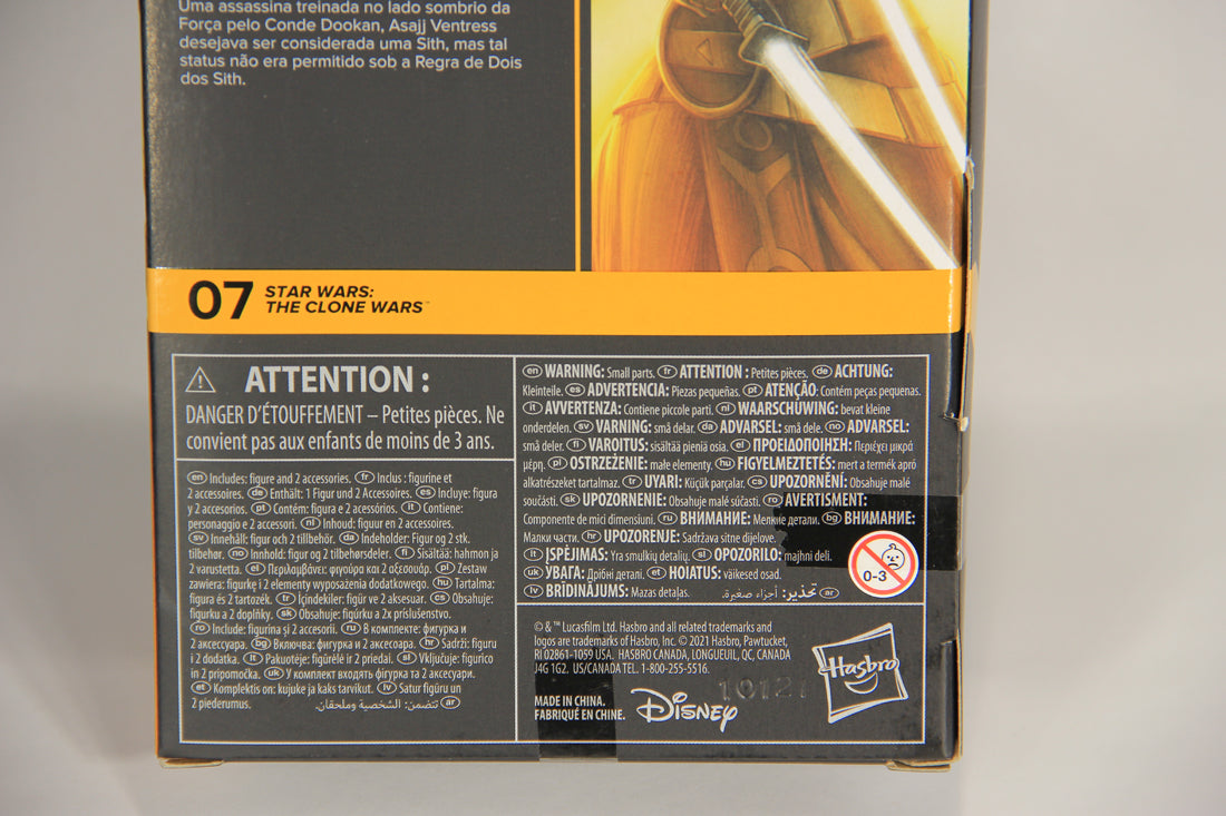 Star Wars Asajj Ventress #07 The Clone Wars Black Series Galaxy 6 Inch Figure L019427
