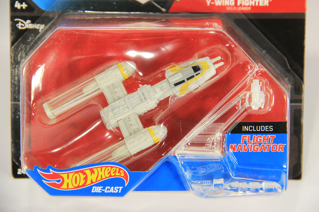 Star Wars Hot Wheels Die-Cast Flight Navigator #24 Y-Wing Fighter Gold Leader L019438