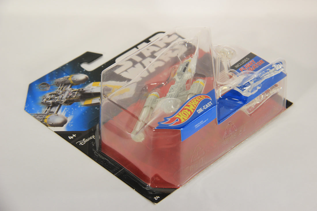 Star Wars Hot Wheels Die-Cast Flight Navigator #24 Y-Wing Fighter Gold Leader L019438