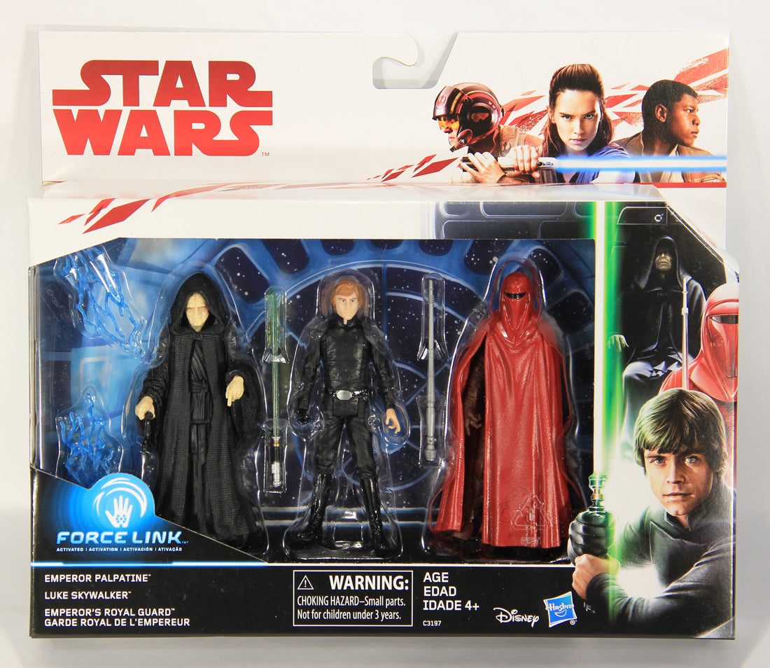 Star Wars Luke Emperor And Royal Guard The Last Jedi 3-Pack Action Figure L019452