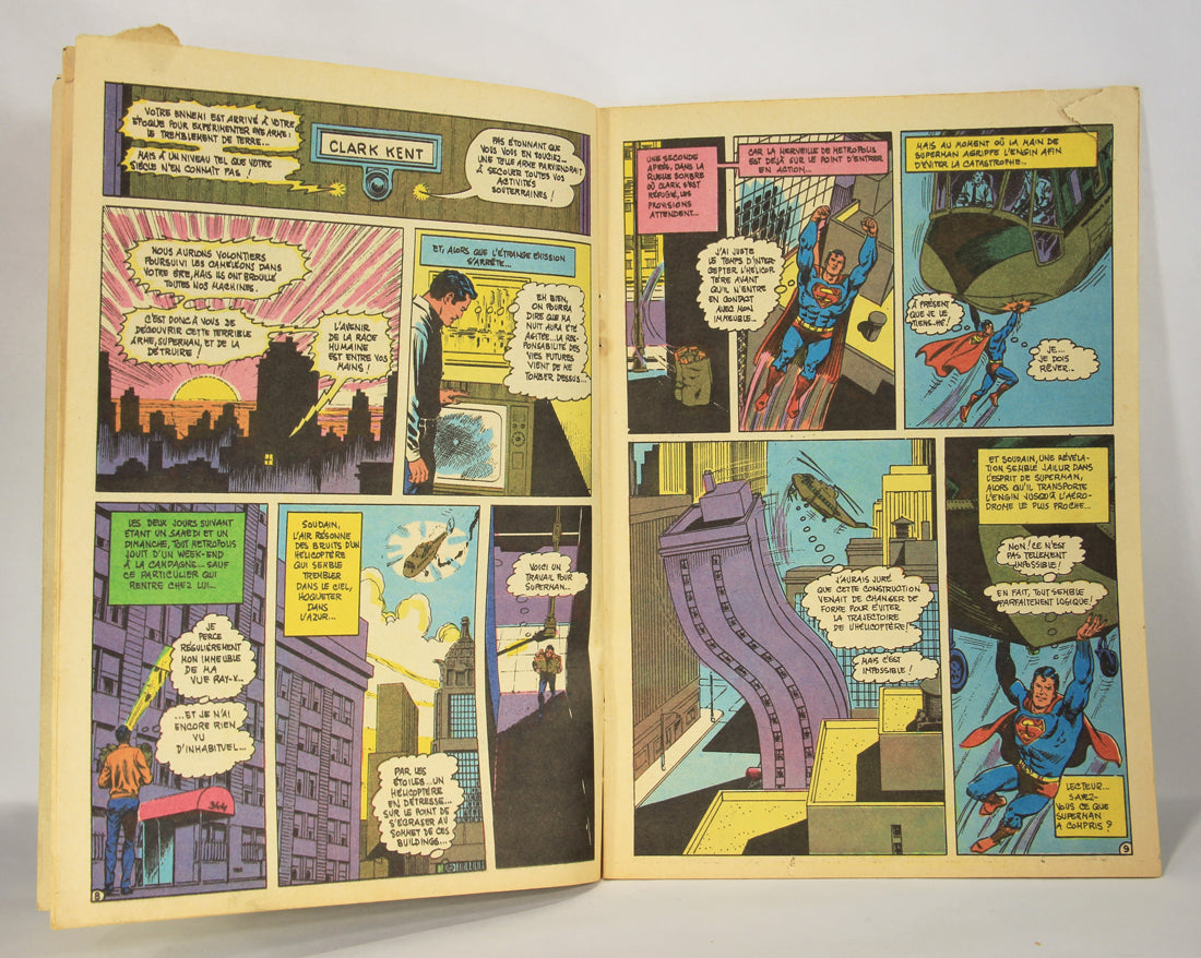 Superman No 82 Bronze Age 1972 Interpresse French Comic Book ACIDIC ODOR L019461