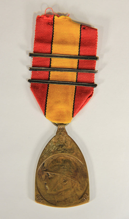 Belgium 1919 WWI Commemorative Medal Of The War 1914-1918 - Bronze L019462