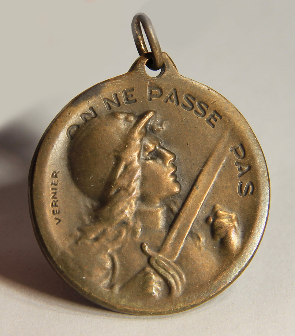 France 1917 WWI Médaille De La Bataille De Verdun Type 1 - Battle Of Verdun - Bronze L019470