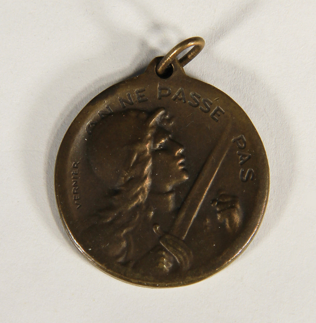 France 1917 WWI Médaille De La Bataille De Verdun Type 1 - Battle Of Verdun - Bronze L019470