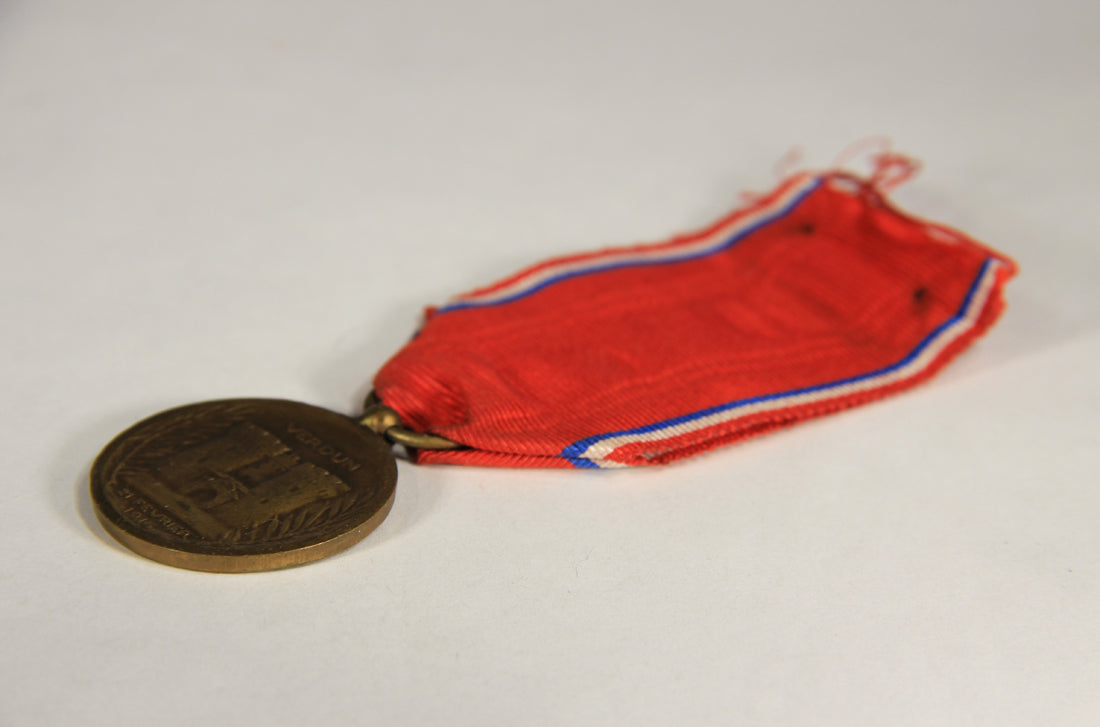 France 1917 WWI Médaille De La Bataille De Verdun Type 1 - Battle Of Verdun - Bronze L019471