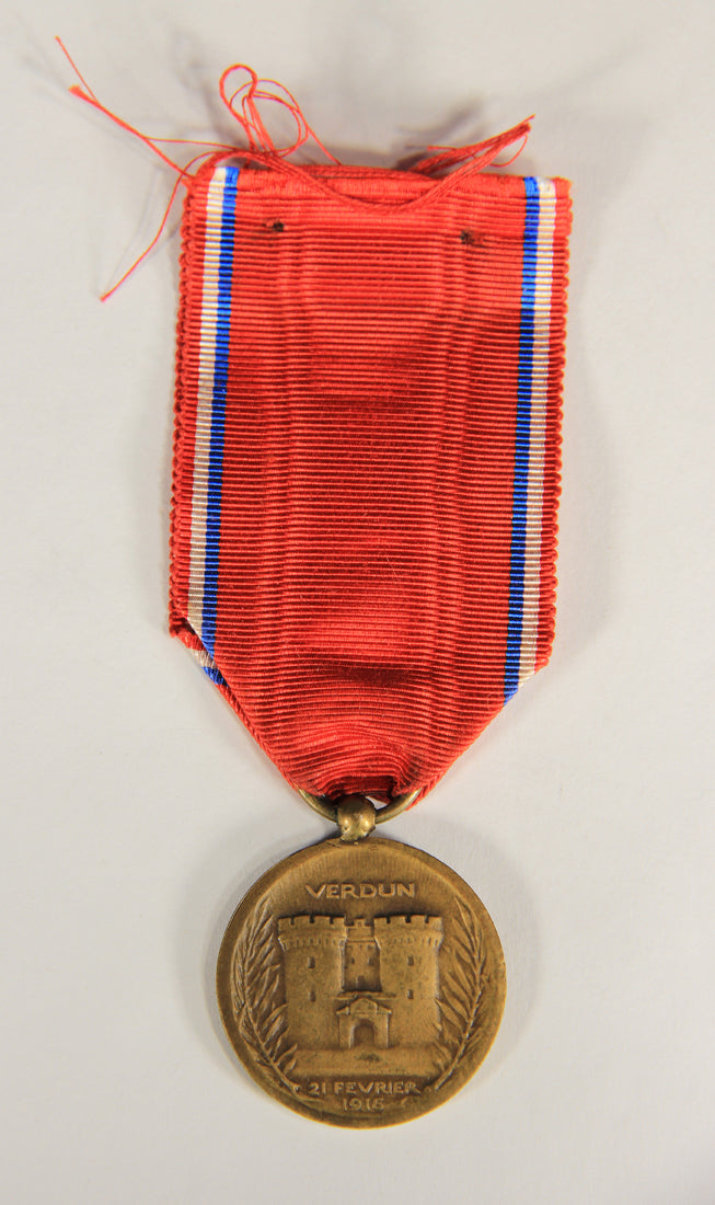 France 1917 WWI Médaille De La Bataille De Verdun Type 1 - Battle Of Verdun - Bronze L019471