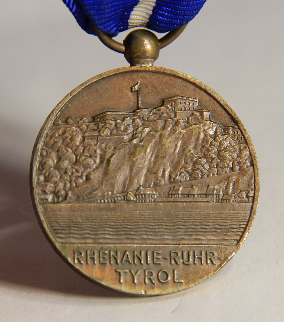France 1925 WWI Médaille Volontaires Rhénanie, Ruhr Et Tirol - 2e Type - Bronze L019482