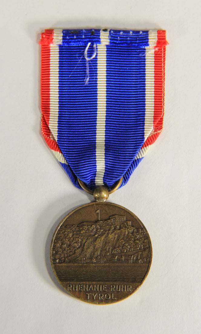France 1925 WWI Médaille Volontaires Rhénanie, Ruhr Et Tirol - 2e Type - Bronze L019482