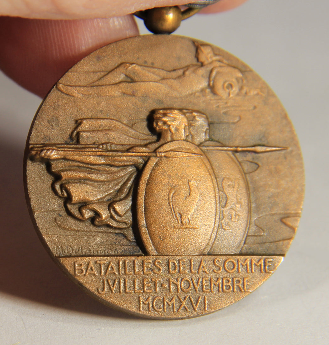 France 1956 WWI & WWII Médaille Commém. De La Bataille De La Somme - Bronze L019485