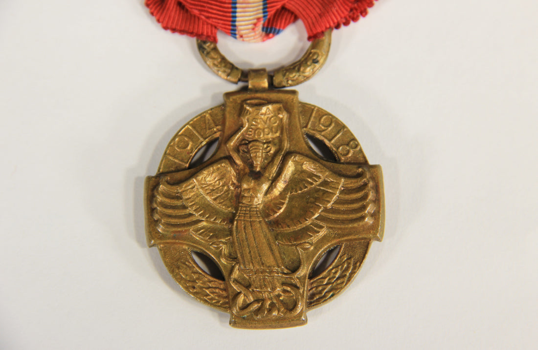 Czechoslovakia 1918 WWI Revolutionary Cross - Croix De La Révolution - Bronze L019496