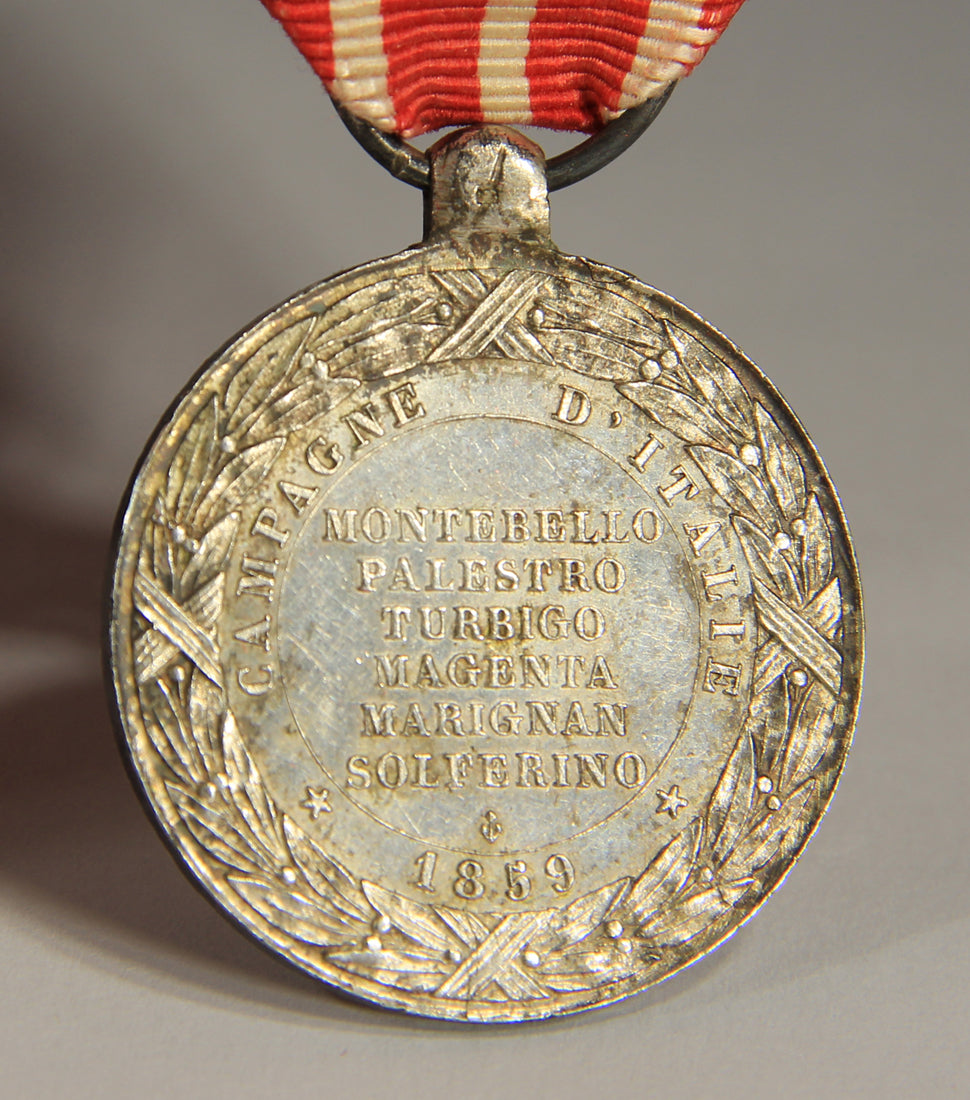 France 1859 Médaille Commémorative De La Campagne D'Italie - Silver L019498