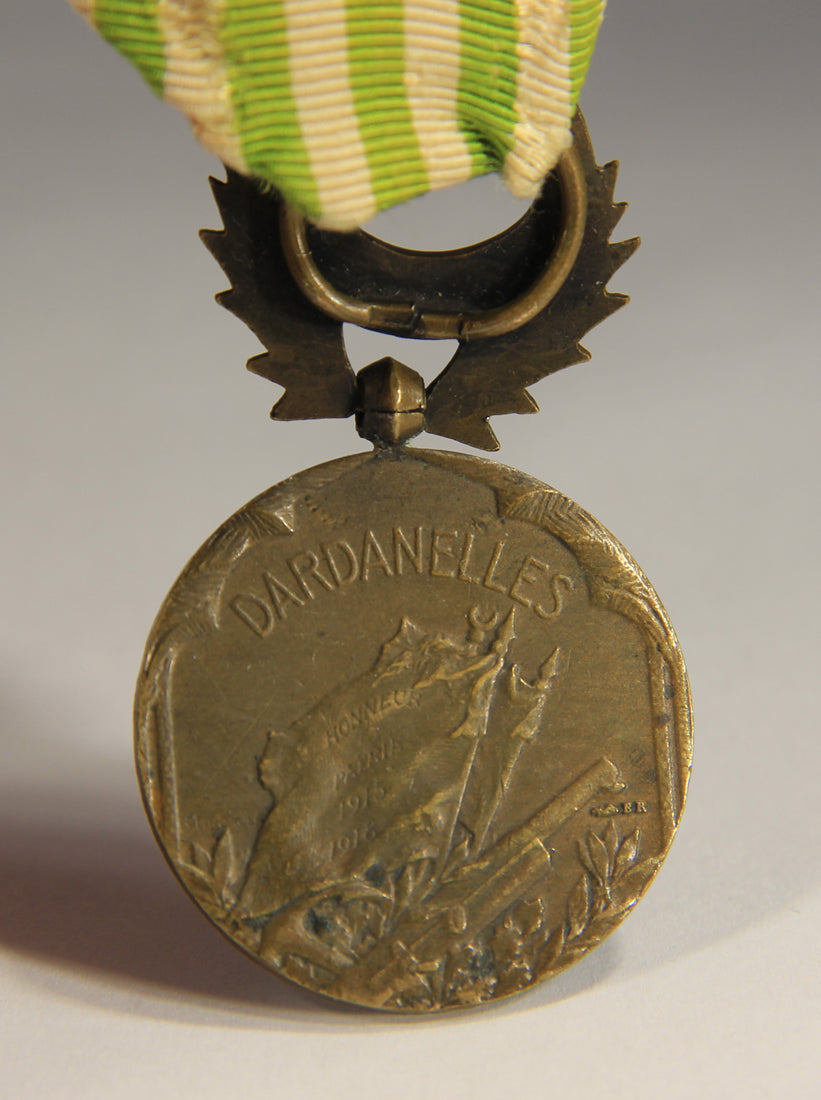 France 1926 WWI Médaille Commémorative Des Dardanelles - Bronze L019509