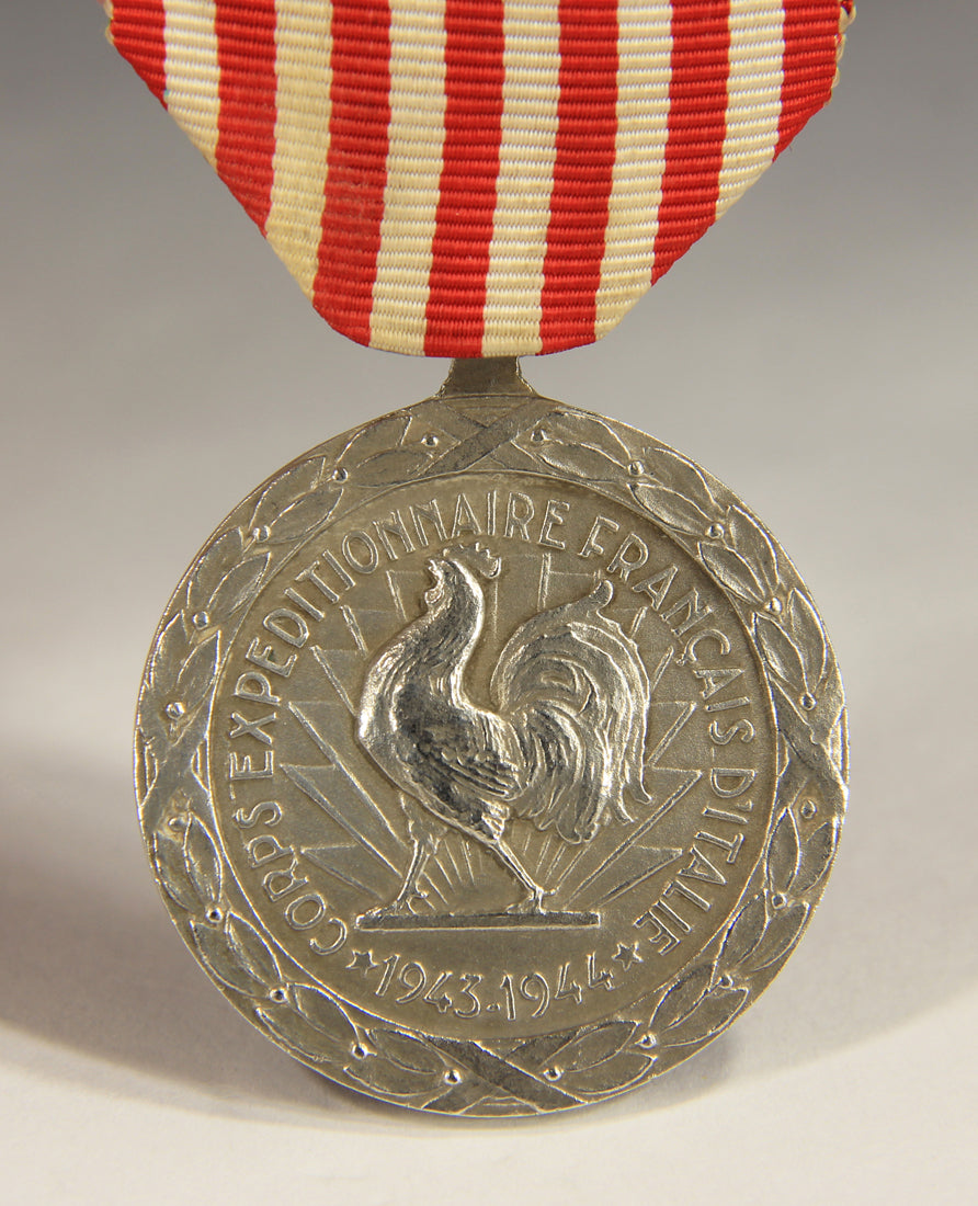 France 1953 WWII Médaille Commémorative Campagne D'Italie - Bronze Silver Plated L019514