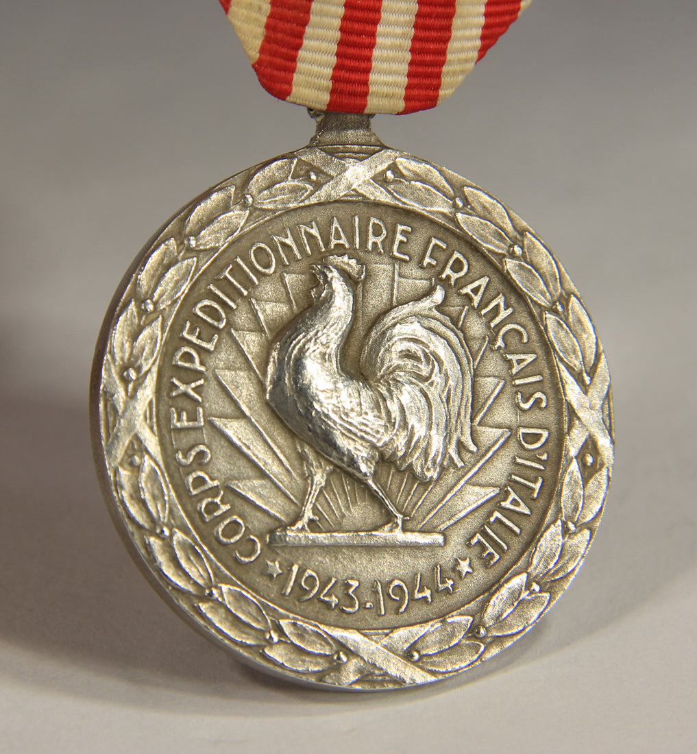 France 1953 WWII Médaille Commémorative Campagne D'Italie - Bronze Silver Plated L019514
