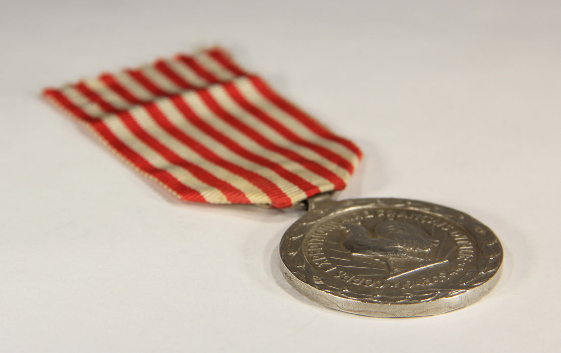 France 1953 WWII Médaille Commémorative Campagne D'Italie - Bronze Silver Plated L019514