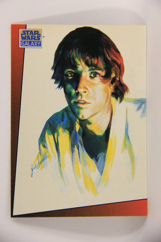 Star Wars Galaxy 1993 Topps Trading Card #3 Luke Skywalker Artwork ENG L019523