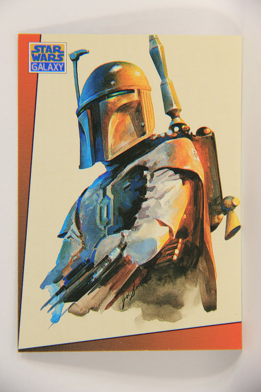 Star Wars Galaxy 1993 Topps Card #13 Boba Fett Bounty Hunter Artwork ENG L019528