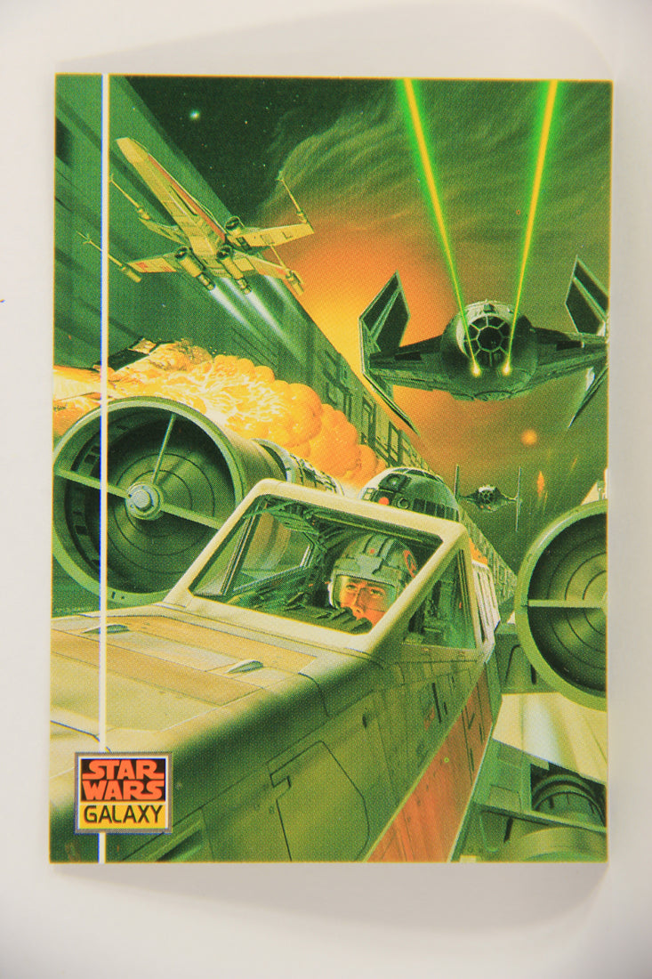 Star Wars Galaxy 1993 Topps Card #16 The Death Star Trench Artwork ENG L019529