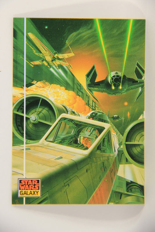 Star Wars Galaxy 1993 Topps Card #16 The Death Star Trench Artwork ENG L019529