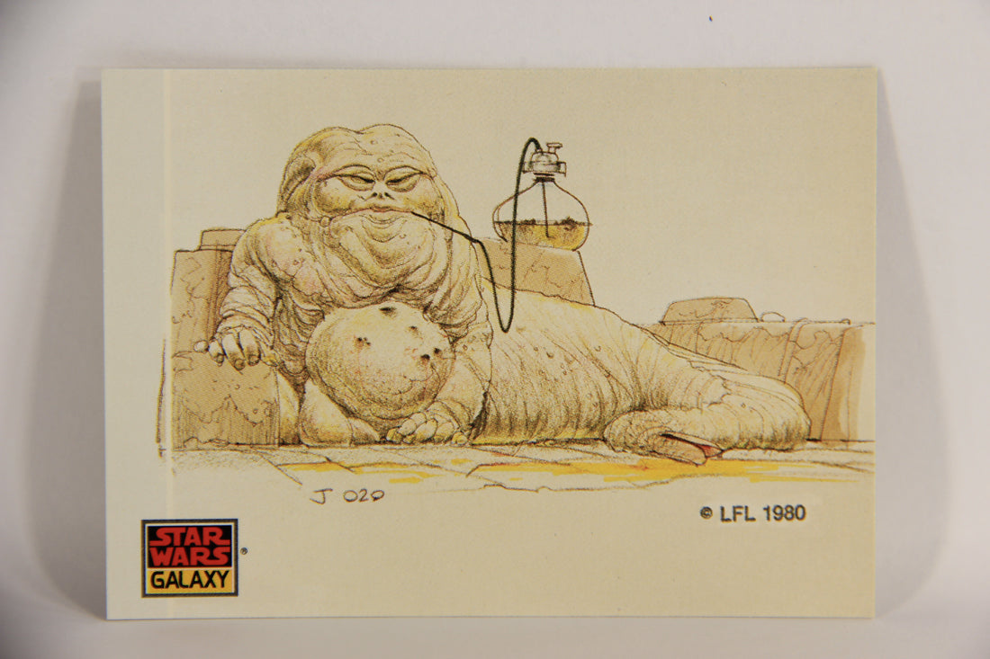 Star Wars Galaxy 1993 Topps Trading Card #27 Jabba The Hutt Artwork ENG L019533